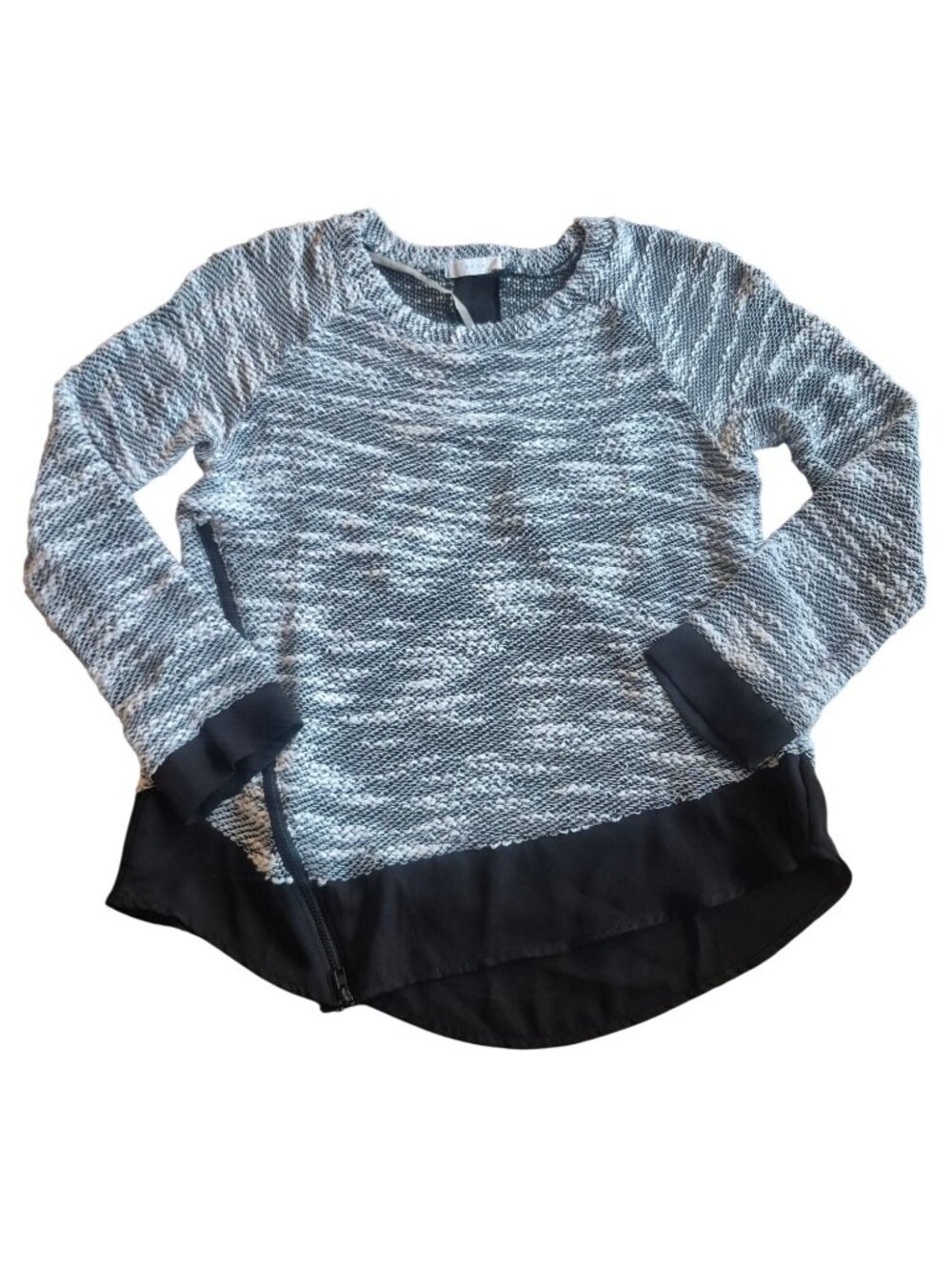 Lush Gray & Black Knit Sweater size XS